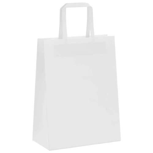 Papirnate vrećice 250 kom s ručkama bijele 21x11x28 cm - Bijela 21 x 11 x 28 cm 250 Cijena