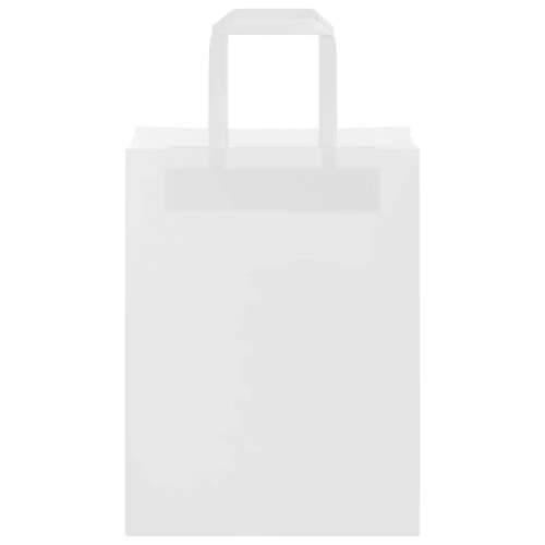 Papirnate vrećice 250 kom s ručkama bijele 21x11x28 cm - Bijela 21 x 11 x 28 cm 250 Cijena