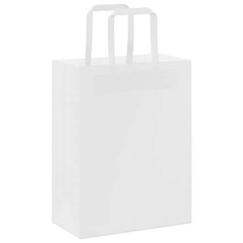 Papirnate vrećice 250 kom s ručkama bijele 21x11x28 cm - Bijela 21 x 11 x 28 cm 250 Cijena