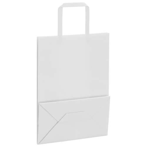 Papirnate vrećice 250 kom s ručkama bijele 21x11x28 cm - Bijela 21 x 11 x 28 cm 250 Cijena