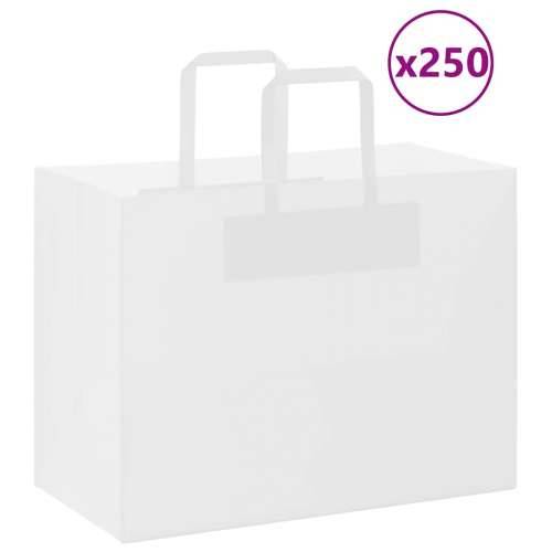 Papirnate vrećice 250 kom s ručkama bijele 32x17x25 cm - Bijela 32 x 17 x 25 cm 250 Cijena
