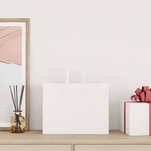Papirnate vrećice 250 kom s ručkama bijele 32x17x25 cm - Bijela 32 x 17 x 25 cm 250 Cijena