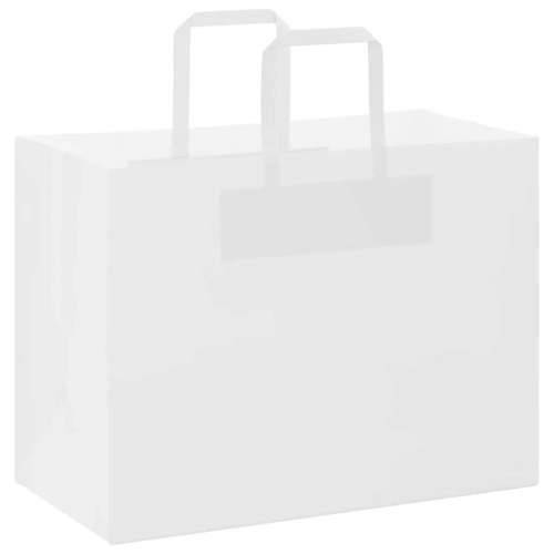 Papirnate vrećice 250 kom s ručkama bijele 32x17x25 cm - Bijela 32 x 17 x 25 cm 250 Cijena