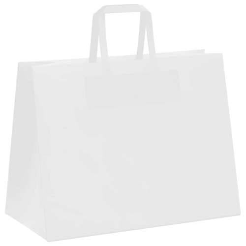 Papirnate vrećice 250 kom s ručkama bijele 32x17x25 cm - Bijela 32 x 17 x 25 cm 250 Cijena
