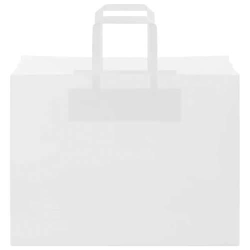 Papirnate vrećice 250 kom s ručkama bijele 32x17x25 cm - Bijela 32 x 17 x 25 cm 250 Cijena