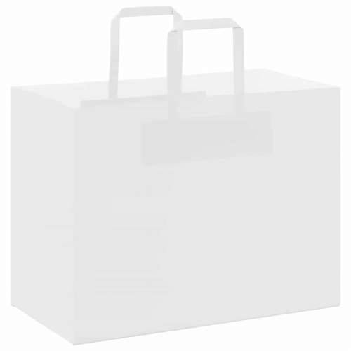 Papirnate vrećice 250 kom s ručkama bijele 32x17x25 cm - Bijela 32 x 17 x 25 cm 250 Cijena