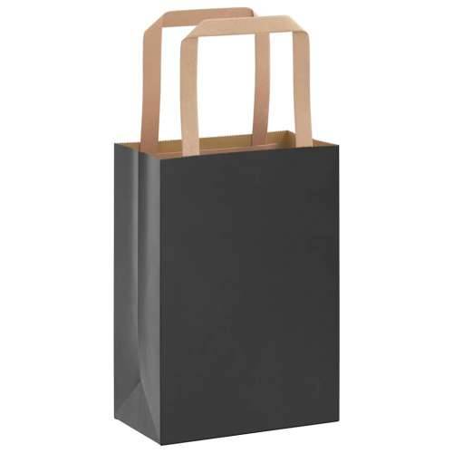 Papirnate vrećice 50 kom s ručkama crne 15x8x21 cm - Crna 15 x 8 x 21 cm 50 Cijena