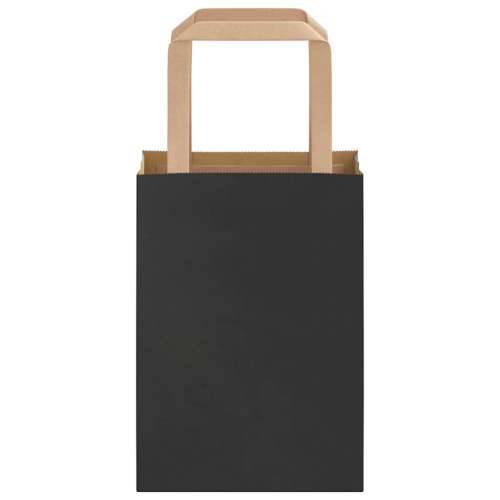 Papirnate vrećice 50 kom s ručkama crne 15x8x21 cm - Crna 15 x 8 x 21 cm 50 Cijena