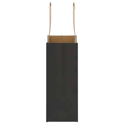 Papirnate vrećice 50 kom s ručkama crne 15x8x21 cm - Crna 15 x 8 x 21 cm 50 Cijena