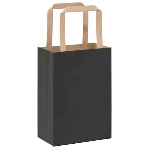 Papirnate vrećice 50 kom s ručkama crne 15x8x21 cm - Crna 15 x 8 x 21 cm 50 Cijena