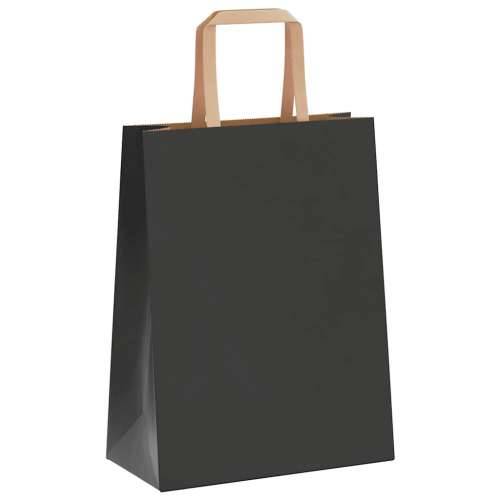 Papirnate vrećice 50 kom s ručkama crne 21x11x28 cm - Crna 21 x 11 x 28 cm 50 Cijena