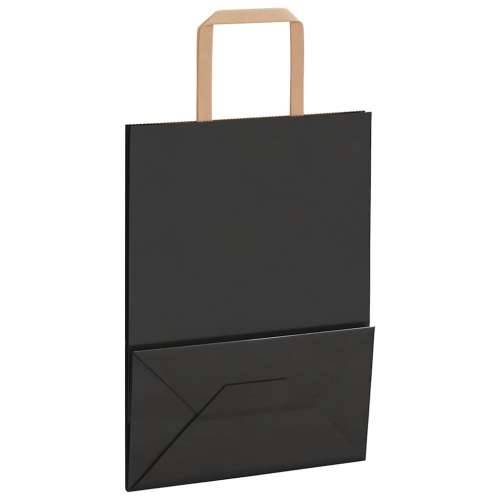 Papirnate vrećice 50 kom s ručkama crne 21x11x28 cm - Crna 21 x 11 x 28 cm 50 Cijena
