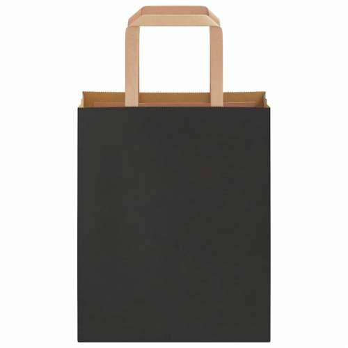 Papirnate vrećice 250 kom s ručkama crne 18x8x22 cm - Crna 18 x 8 x 22 cm 250 Cijena