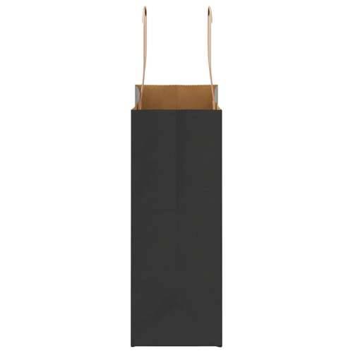 Papirnate vrećice 250 kom s ručkama crne 18x8x22 cm - Crna 18 x 8 x 22 cm 250 Cijena