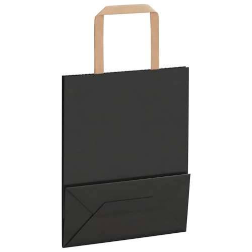 Papirnate vrećice 250 kom s ručkama crne 18x8x22 cm - Crna 18 x 8 x 22 cm 250 Cijena
