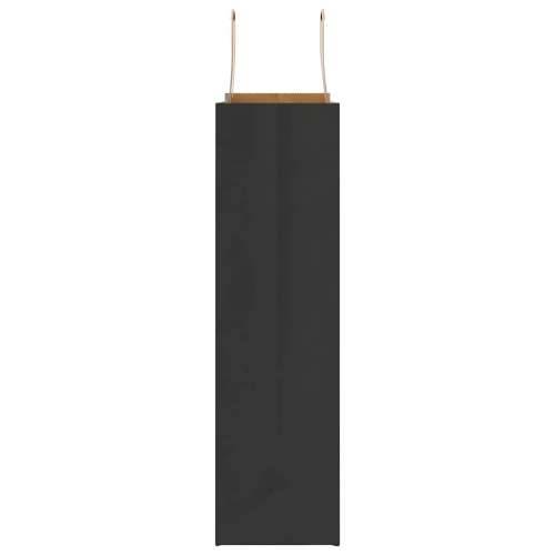 Papirnate vrećice 250 kom s ručkama crne 32x12x42 cm - Crna 32 x 12 x 42 cm 250 Cijena