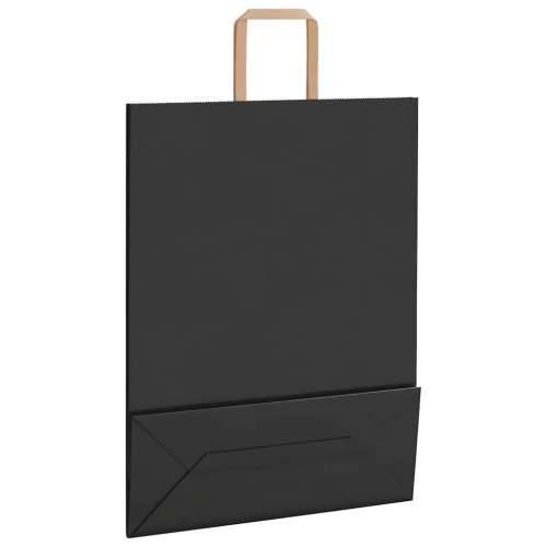 Papirnate vrećice 250 kom s ručkama crne 32x12x42 cm - Crna 32 x 12 x 42 cm 250 Cijena