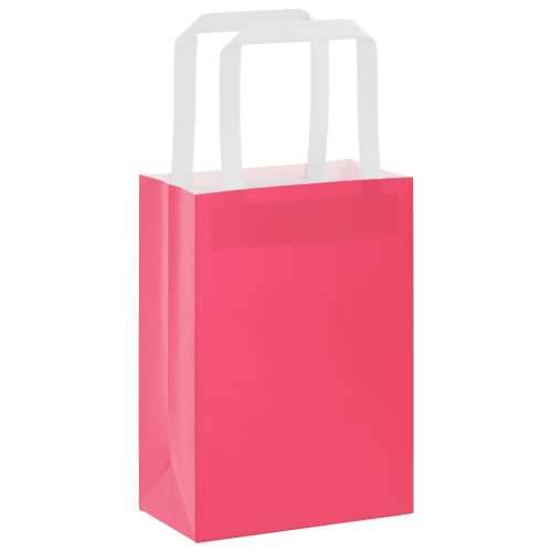 Papirnate vrećice 50 kom s ručkama ružičaste 15x8x21 cm - Ružičasta 15 x 8 x 21 cm 50 Cijena