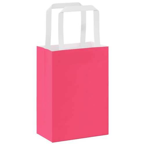 Papirnate vrećice 50 kom s ručkama ružičaste 15x8x21 cm - Ružičasta 15 x 8 x 21 cm 50 Cijena