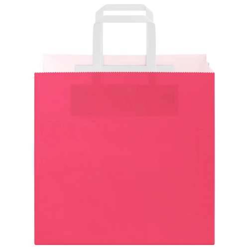 Papirnate vrećice 50 kom s ručkama ružičaste 26x17x25 cm - Ružičasta 26 x 17 x 25 cm 50 Cijena