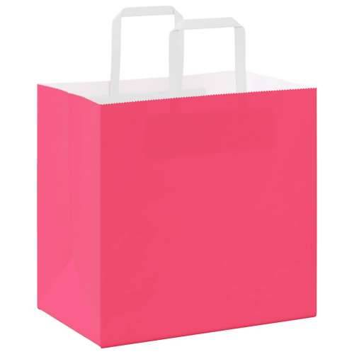 Papirnate vrećice 50 kom s ručkama ružičaste 26x17x25 cm - Ružičasta 26 x 17 x 25 cm 50 Cijena