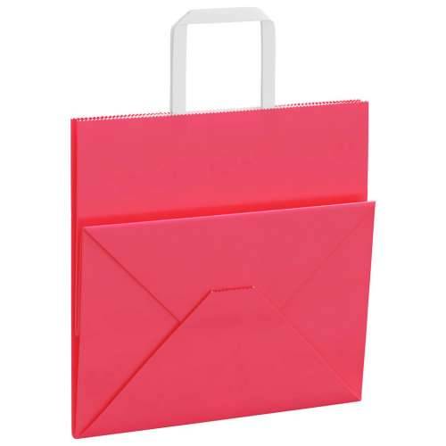 Papirnate vrećice 50 kom s ručkama ružičaste 26x17x25 cm - Ružičasta 26 x 17 x 25 cm 50 Cijena