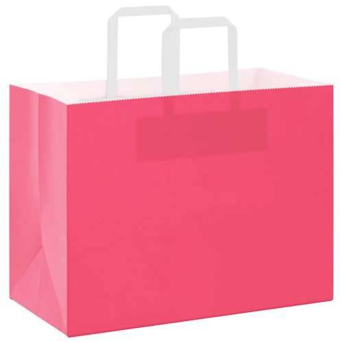 Papirnate vrećice 50 kom s ručkama ružičaste 32x17x25 cm - Ružičasta 32 x 17 x 25 cm 50 Cijena