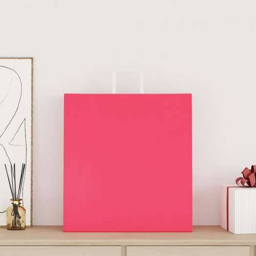 Papirnate vrećice 50 kom s ručkama ružičaste 45x17x48 cm - Ružičasta 45 x 17 x 48 cm 50 Cijena