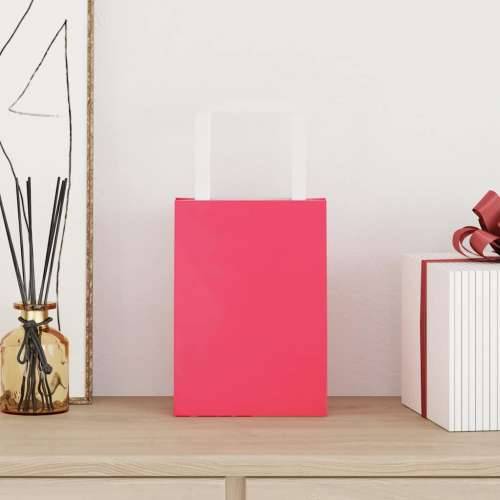 Papirnate vrećice 250 kom s ručkama ružičaste 15x8x21 cm - Ružičasta 15 x 8 x 21 cm 250 Cijena