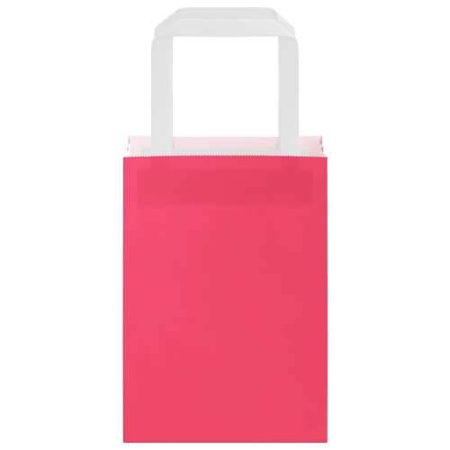 Papirnate vrećice 250 kom s ručkama ružičaste 15x8x21 cm - Ružičasta 15 x 8 x 21 cm 250 Cijena