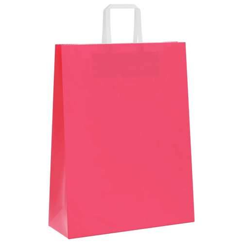 Papirnate vrećice 250 kom s ručkama ružičaste 32x12x42 cm - Ružičasta 32 x 12 x 42 cm 250 Cijena