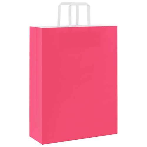 Papirnate vrećice 250 kom s ručkama ružičaste 32x12x42 cm - Ružičasta 32 x 12 x 42 cm 250 Cijena