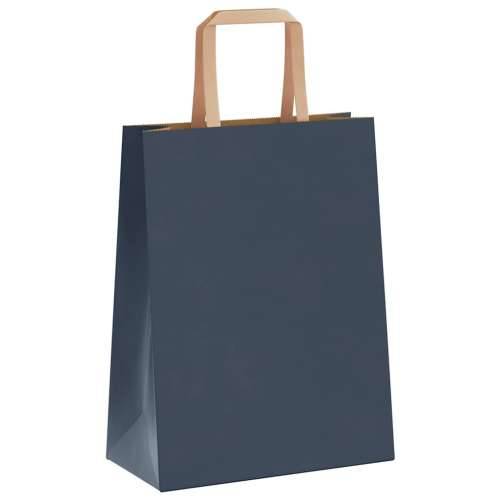 Papirnate vrećice 50 kom s ručkama plave 21x11x28 cm - Plava 21 x 11 x 28 cm 50 Cijena