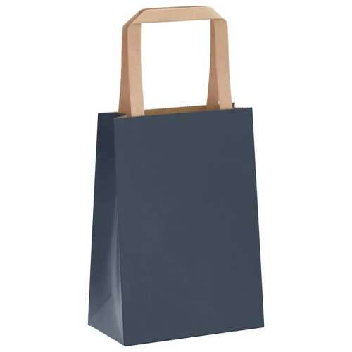 Papirnate vrećice 250 kom s ručkama plave 15x8x21 cm - Plava 15 x 8 x 21 cm 250 Cijena