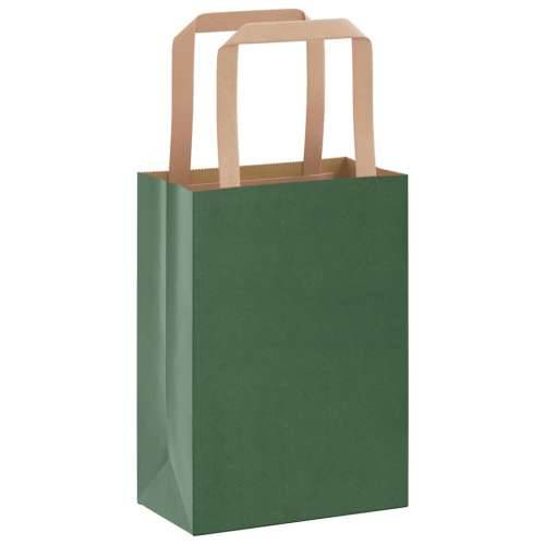 Papirnate vrećice 50 kom s ručkama zelene 15x8x21 cm - Zelena 15 x 8 x 21 cm 50 Cijena