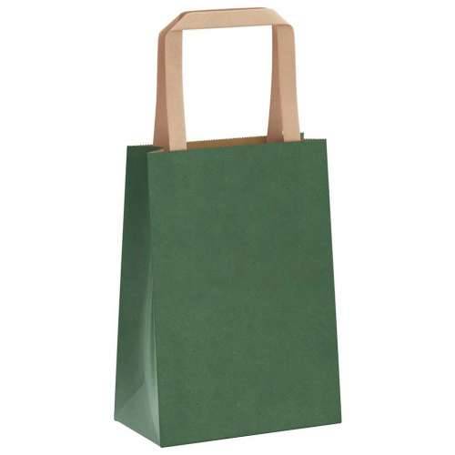 Papirnate vrećice 50 kom s ručkama zelene 15x8x21 cm - Zelena 15 x 8 x 21 cm 50 Cijena