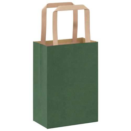 Papirnate vrećice 50 kom s ručkama zelene 15x8x21 cm - Zelena 15 x 8 x 21 cm 50 Cijena