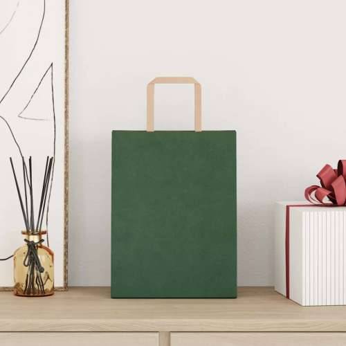 Papirnate vrećice 50 kom s ručkama zelene 21x11x28 cm - Zelena 21 x 11 x 28 cm 50 Cijena