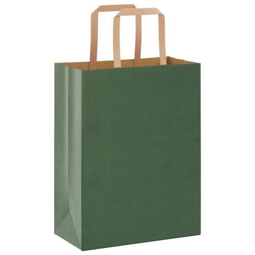 Papirnate vrećice 50 kom s ručkama zelene 21x11x28 cm - Zelena 21 x 11 x 28 cm 50 Cijena
