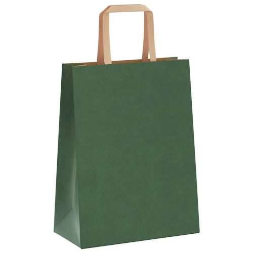 Papirnate vrećice 50 kom s ručkama zelene 21x11x28 cm - Zelena 21 x 11 x 28 cm 50 Cijena