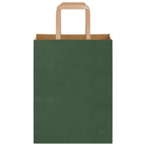 Papirnate vrećice 50 kom s ručkama zelene 21x11x28 cm - Zelena 21 x 11 x 28 cm 50 Cijena