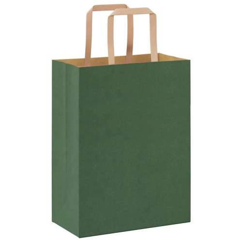 Papirnate vrećice 50 kom s ručkama zelene 21x11x28 cm - Zelena 21 x 11 x 28 cm 50 Cijena