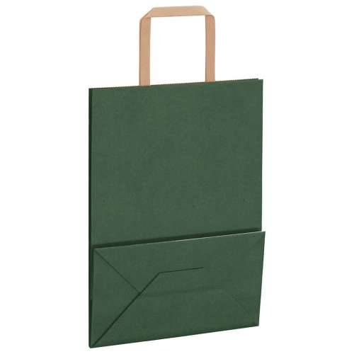 Papirnate vrećice 50 kom s ručkama zelene 21x11x28 cm - Zelena 21 x 11 x 28 cm 50 Cijena