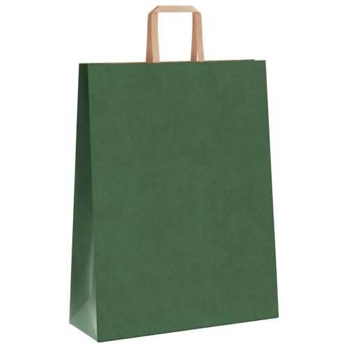 Papirnate vrećice 50 kom s ručkama zelene 32x12x42 cm - Zelena 32 x 12 x 42 cm 50 Cijena