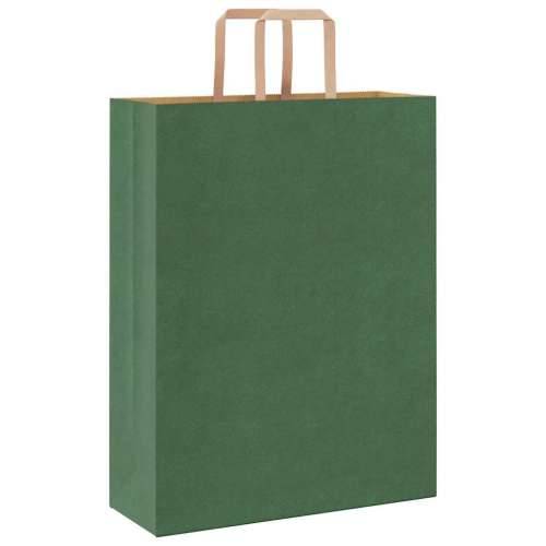 Papirnate vrećice 50 kom s ručkama zelene 32x12x42 cm - Zelena 32 x 12 x 42 cm 50 Cijena