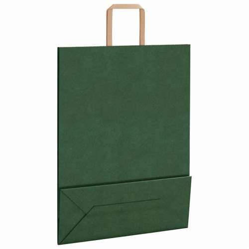 Papirnate vrećice 50 kom s ručkama zelene 32x12x42 cm - Zelena 32 x 12 x 42 cm 50 Cijena
