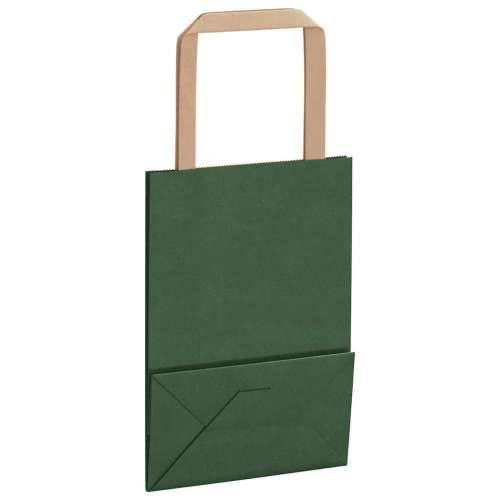 Papirnate vrećice 250 kom s ručkama zelene 15x8x21 cm - Zelena 15 x 8 x 21 cm 250 Cijena