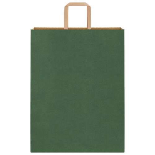 Papirnate vrećice 250 kom s ručkama zelene 32x12x42 cm - Zelena 32 x 12 x 42 cm 250 Cijena