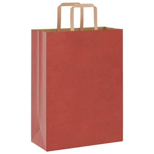 Papirnate vrećice 50 kom s ručkama crvene 26x12x35 cm - Crvena 26 x 12 x 35 cm 50 Cijena