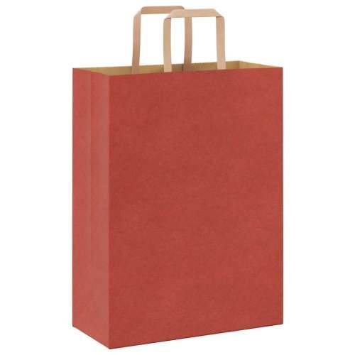 Papirnate vrećice 50 kom s ručkama crvene 26x12x35 cm - Crvena 26 x 12 x 35 cm 50 Cijena